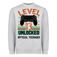 Heather Grey Level 13 Unlocked Official Teenager 13th Birthday Heavyweight Sweatshirt - Bettercallsaul