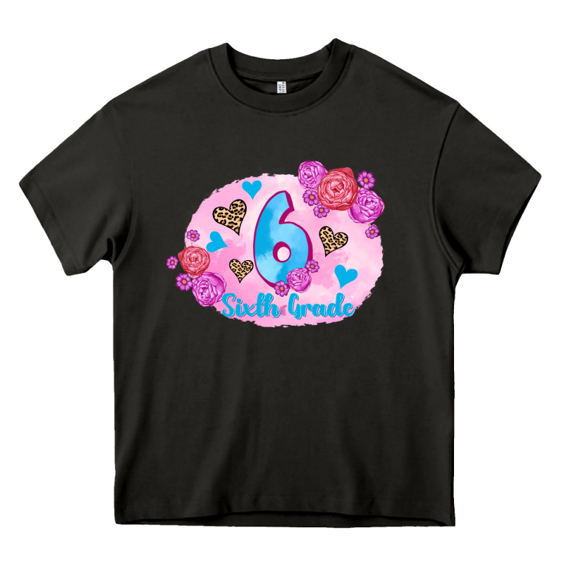 Back To School Flowers Sixth Grade 3200x2400 Heavy Core Tee by AdoDesignShop | Teevron