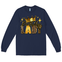 Navy birthday lady Long Sleeve Tee - RanaPortraitStore
