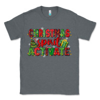 Charcoal Heather christmas spirit activate Classic Tee - MaliasSmallBusiness