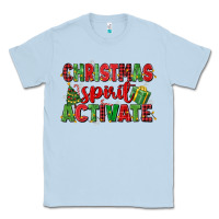 Dusty Blue christmas spirit activate Classic Tee - MaliasSmallBusiness