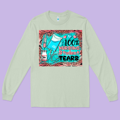 100 Nursing Student Tears Mousepad Long Sleeve Tee Designed By Barkaloodesign