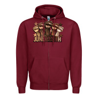 Burgundy melanin juneteenth Zipper Hoodie - CowGirlArtShop