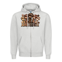 Dove Grey melanin juneteenth Zipper Hoodie - CowGirlArtShop