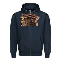 Navy melanin juneteenth Zipper Hoodie - CowGirlArtShop