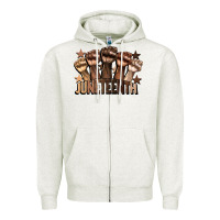 Oatmeal Heather melanin juneteenth Zipper Hoodie - CowGirlArtShop