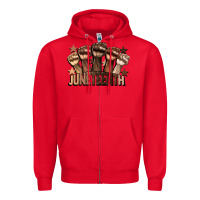 Red melanin juneteenth Zipper Hoodie - CowGirlArtShop