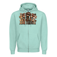 Seafoam melanin juneteenth Zipper Hoodie - CowGirlArtShop