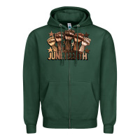Sports Green melanin juneteenth Zipper Hoodie - CowGirlArtShop