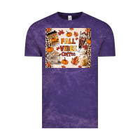 Cloud Purple fall vibes coffee Vintage Tee - MaliasSmallBusiness