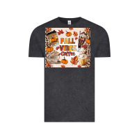 Vintage Black fall vibes coffee Vintage Tee - MaliasSmallBusiness