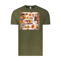Vintage Olive fall vibes coffee Vintage Tee - MaliasSmallBusiness