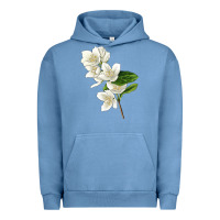 Pigment Pebble Blue Mock Oranges Illustrations Urban Hoodie - LillyAllenDesigns