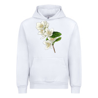White Mock Oranges Illustrations Urban Hoodie - LillyAllenDesigns