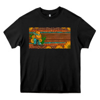 Black custom cowboy boots sunflowers and cactus license plate Heavy Core Tee - Artiststas