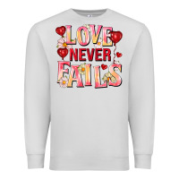 Dove Grey Love never fails Premium Sweatshirt - FaDigitalArtStudio