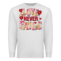 Oatmeal Heather Love never fails Premium Sweatshirt - FaDigitalArtStudio