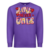 Purple Love never fails Premium Sweatshirt - FaDigitalArtStudio