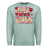 Seafoam Love never fails Premium Sweatshirt - FaDigitalArtStudio