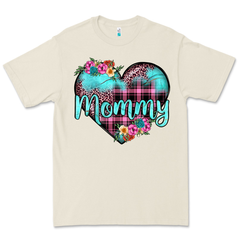 Mommy Leopard Turquoise Heart Premium Tee by JahusDesignShop | Teevron