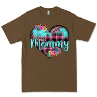 Cacao mommy leopard turquoise heart Premium Tee - JahusDesignShop