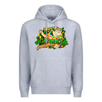 Heather Grey St. Patrick's Day cat Premium Hoodie - HowdyJamesFarm