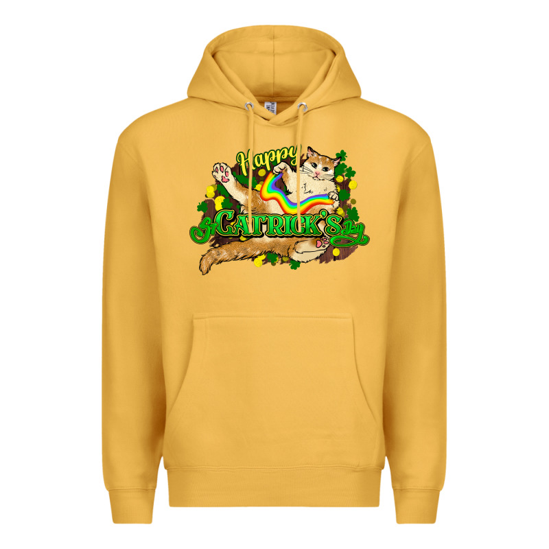 St. Patrick's Day Cat Premium Hoodie by HowdyJamesFarm | Teevron
