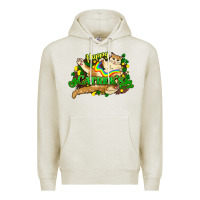 Oatmeal Heather St. Patrick's Day cat Premium Hoodie - HowdyJamesFarm