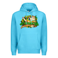 Ocean Blue St. Patrick's Day cat Premium Hoodie - HowdyJamesFarm