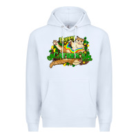 White St. Patrick's Day cat Premium Hoodie - HowdyJamesFarm