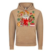 Vintage Coffee cup of chocolate and cookies Vintage Hoodie - MaliasSmallBusiness