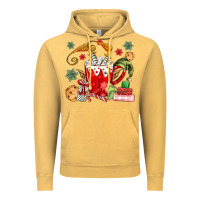 Vintage Mustard cup of chocolate and cookies Vintage Hoodie - MaliasSmallBusiness