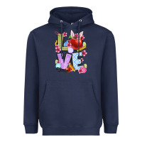 Navy Easter love Teacher Heavyweight Hoodie - OliviaCreatesArt