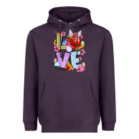 Plum Easter love Teacher Heavyweight Hoodie - OliviaCreatesArt