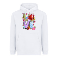 White Easter love Teacher Heavyweight Hoodie - OliviaCreatesArt