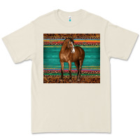 Bone western horse serape  leather leopard Premium Tee - BarkalooDesign