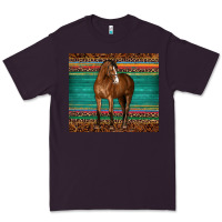 Plum western horse serape  leather leopard Premium Tee - BarkalooDesign
