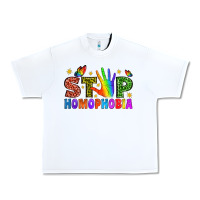 White Western Stop Homophobia Urban Heavy Tee - BundleAndBundleShop