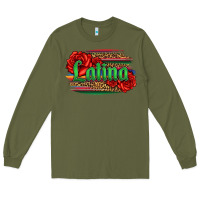 Army Green latina with serape and roses Long Sleeve Tee - Jasminsmagicworld