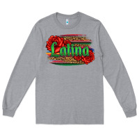 Heather Grey latina with serape and roses Long Sleeve Tee - Jasminsmagicworld