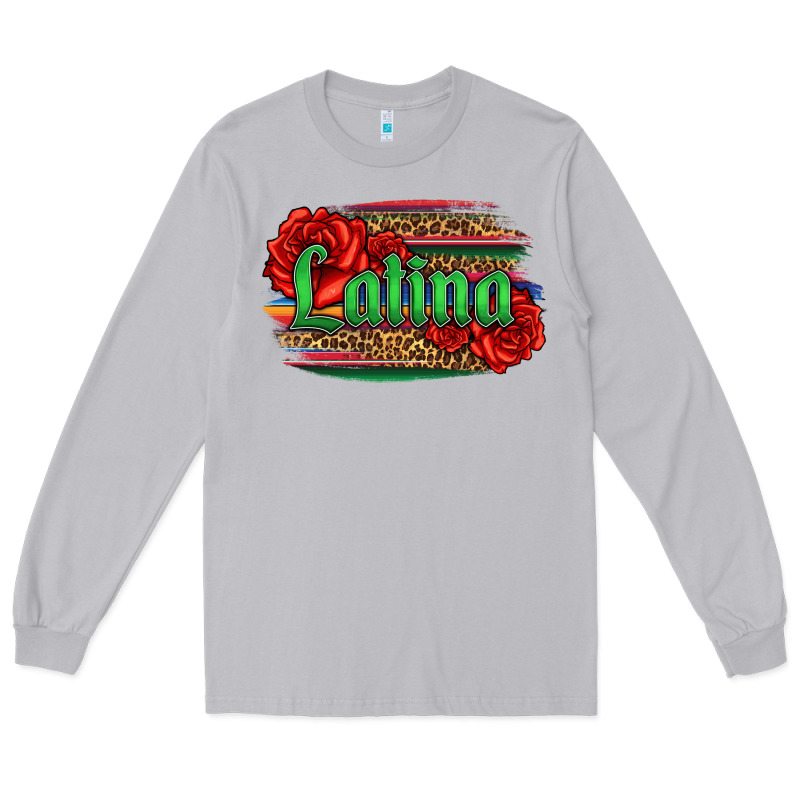 Latina With Serape And Roses Long Sleeve Tee by Jasminsmagicworld | Teevron