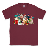Burgundy christmas coffee Classic Tee - MaliasSmallBusiness