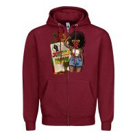 Burgundy juneteenth justice now Zipper Hoodie - CowGirlArtShop