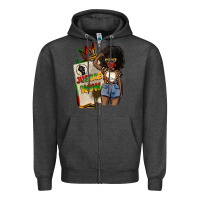 Charcoal Heather juneteenth justice now Zipper Hoodie - CowGirlArtShop