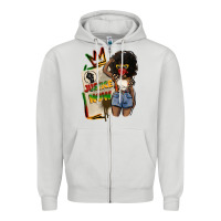 Dove Grey juneteenth justice now Zipper Hoodie - CowGirlArtShop