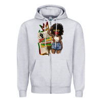 Heather Grey juneteenth justice now Zipper Hoodie - CowGirlArtShop
