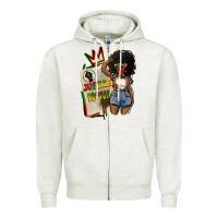 Oatmeal Heather juneteenth justice now Zipper Hoodie - CowGirlArtShop