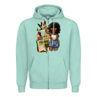 Seafoam juneteenth justice now Zipper Hoodie - CowGirlArtShop
