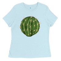 Baby Blue cactus Ladies Tee - BarkalooDesign