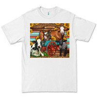 White Farm Animals On An Old Wagon Premium Tee - LillyAllenDesigns